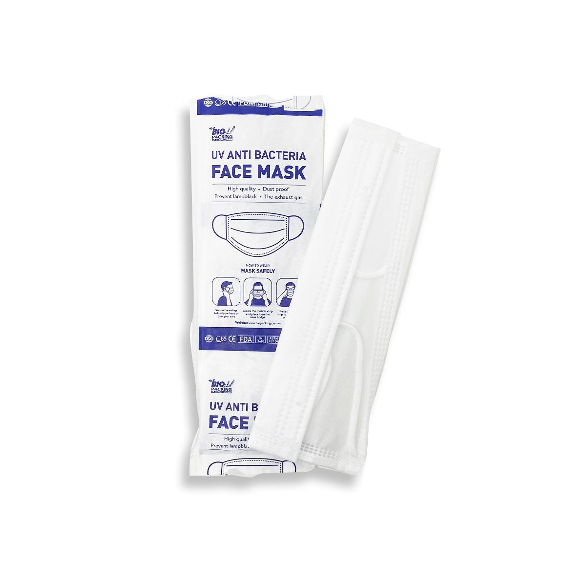 Bright White Masks 4-Ply – Individually Wrapped -BioPacking-eSafety Supplies, Inc