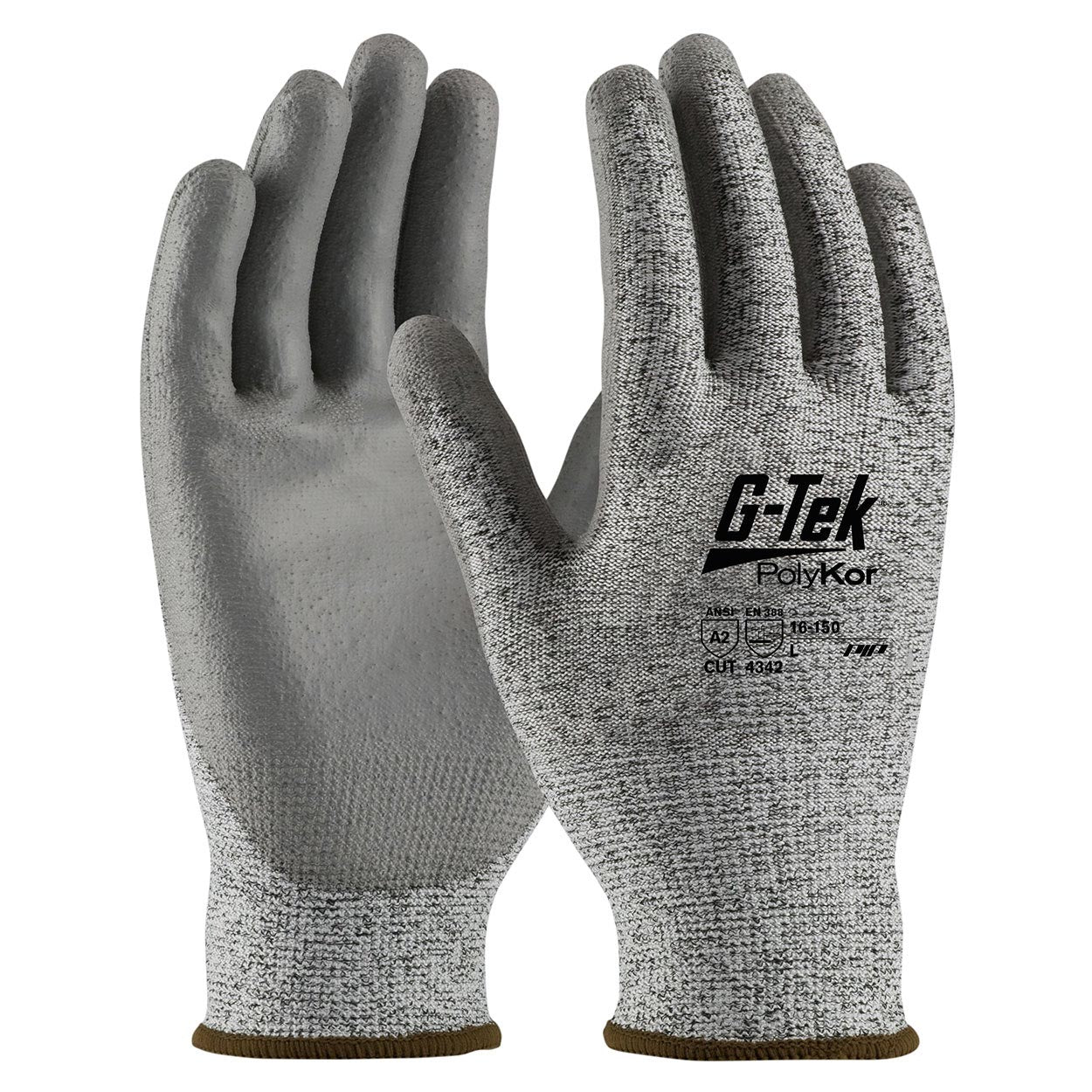 PIP 16-150 G-Tek PolyKor Seamless Knit PolyKor Blended Gloves - Polyurethane Coated Smooth Grip (DZ)-eSafety Supplies, Inc