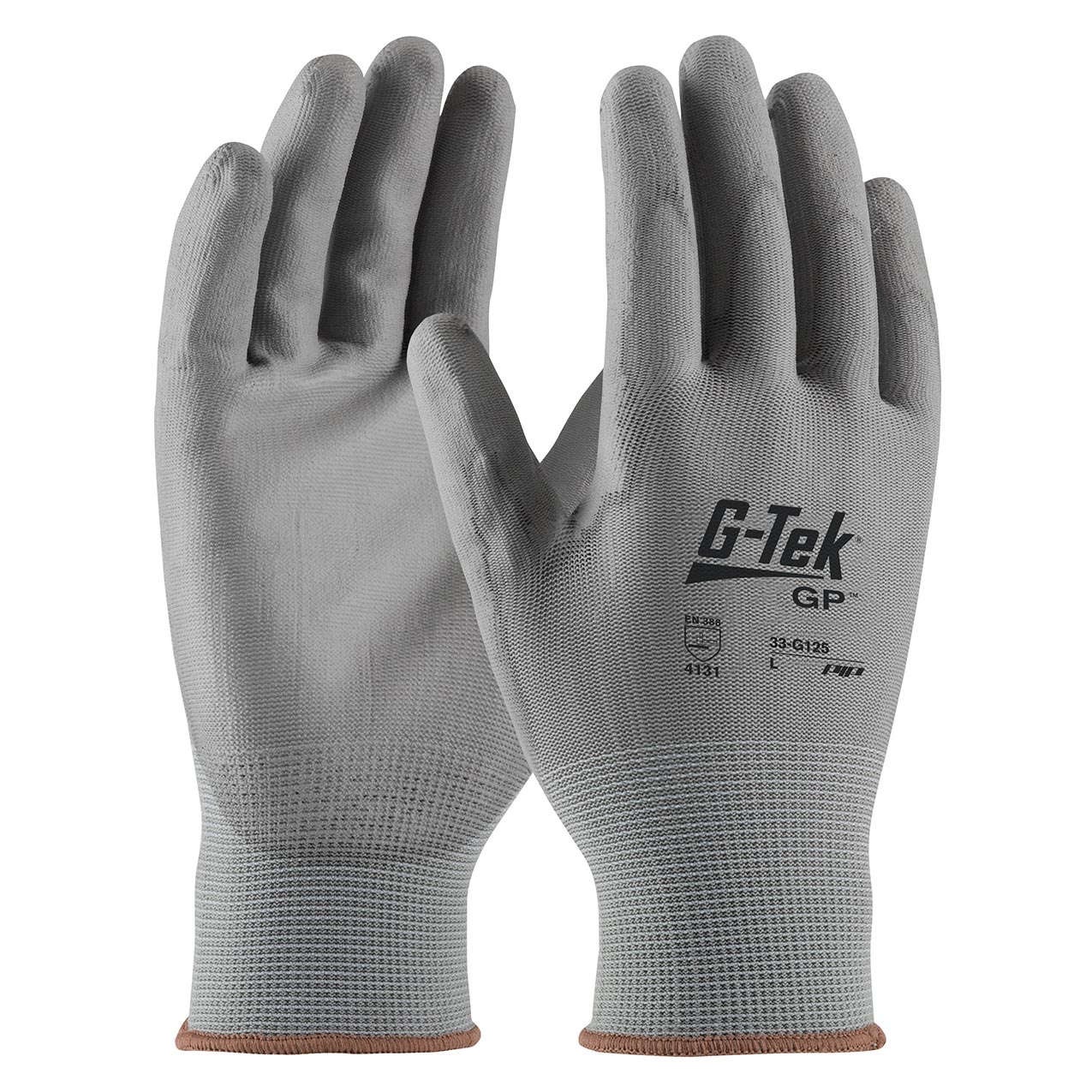 PIP 33-G125 G-Tek GP Seamless Knit Nylon Gloves - Polyurethane Coated Smooth Grip (DZ)-eSafety Supplies, Inc