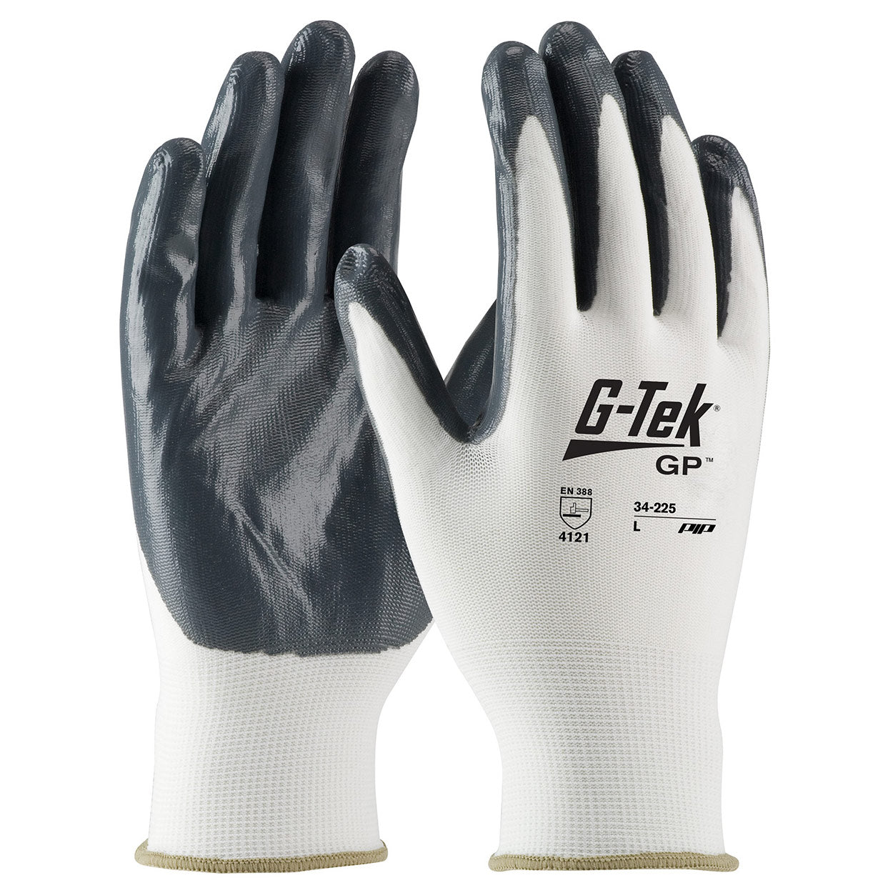 PIP 34-225 G-Tek NPG Seamless Knit Nylon Gloves - Nitrile Coated Smooth Grip on Palm & Fingers (DZ)-eSafety Supplies, Inc