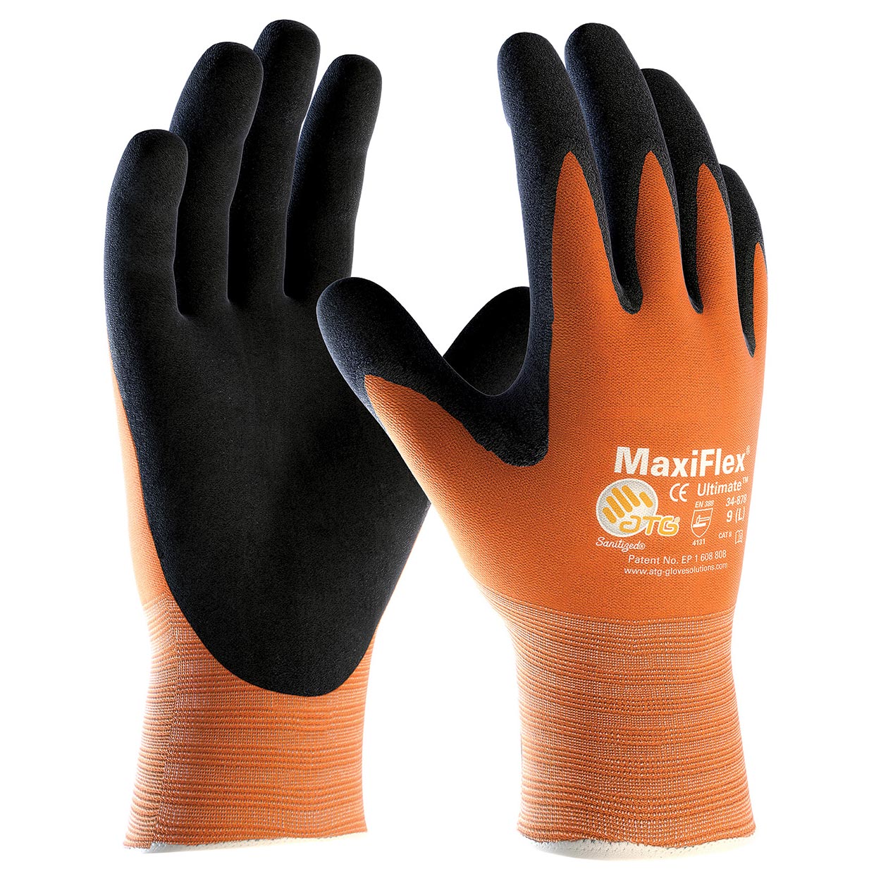 PIP 34-8014 MaxiFlex Ultimate Hi-Vis Seamless Knit Nylon Gloves - Nitrile Coated Micro-Foam Grip (DZ)-eSafety Supplies, Inc
