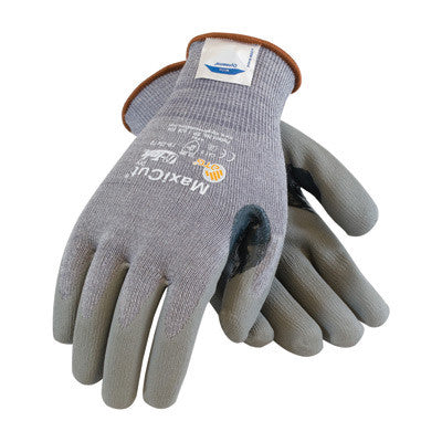 Protective Industrial Products 2X MaxiCut 5 By ATG Medium Weight Cut Resistant Gray Micro-Foam Nitrile Palm And Fingertip Coated Work Gloves With Gray Seamless Dyneema,