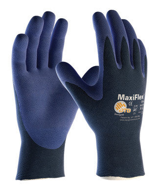 Protective Industrial Products Small MaxiFlex Elite by ATG Ultra Light Weight Blue Micro-Foam Nitrile Palm And Fingertip Coated Work Glove With Blue Seamless Nylon Knit Liner And Continuous Knitwrist-eSafety Supplies, Inc