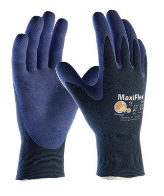 Protective Industrial Products Large MaxiFlex Elite by ATG Ultra Light Weight Blue Micro-Foam Nitrile Palm And Fingertip Coated Work Glove With Blue Seamless Nylon Knit Liner And Continuous Knitwrist-eSafety Supplies, Inc