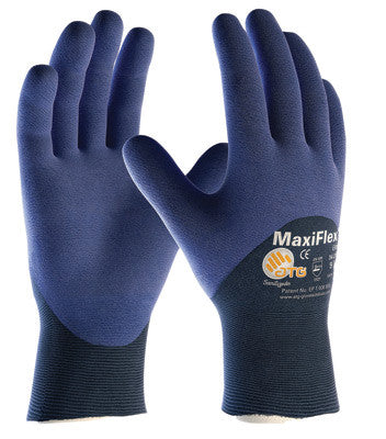 Protective Industrial Products Medium MaxiFlex Elite by ATG Ultra Light Weight Blue Micro-Foam Nitrile Palm, Finger And Knuckle Coated Work Glove With Blue Seamless-eSafety Supplies, Inc