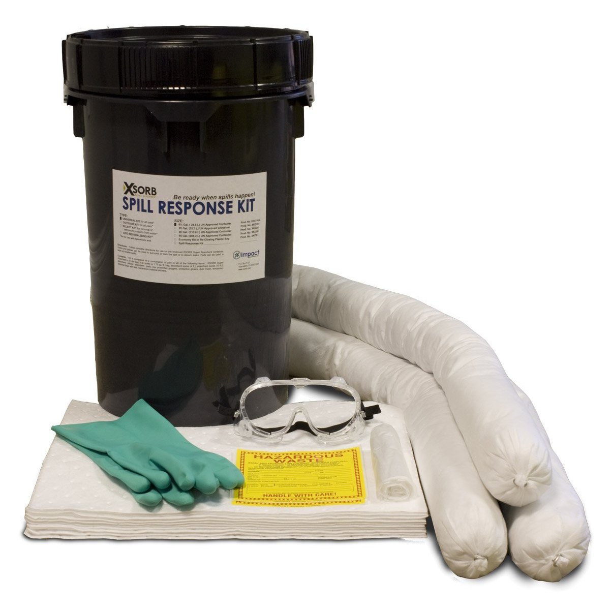 FiberDuck Oil Only 6.5 gal Spill Kit - 1 PAIL-eSafety Supplies, Inc