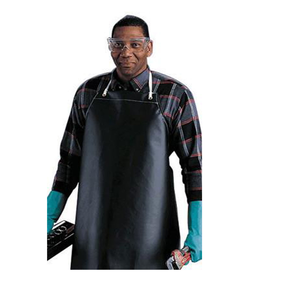 Ansell 35" X 45" Black CPP 18 oz Hycar Heavy Weight Chemical Protection Apron-eSafety Supplies, Inc