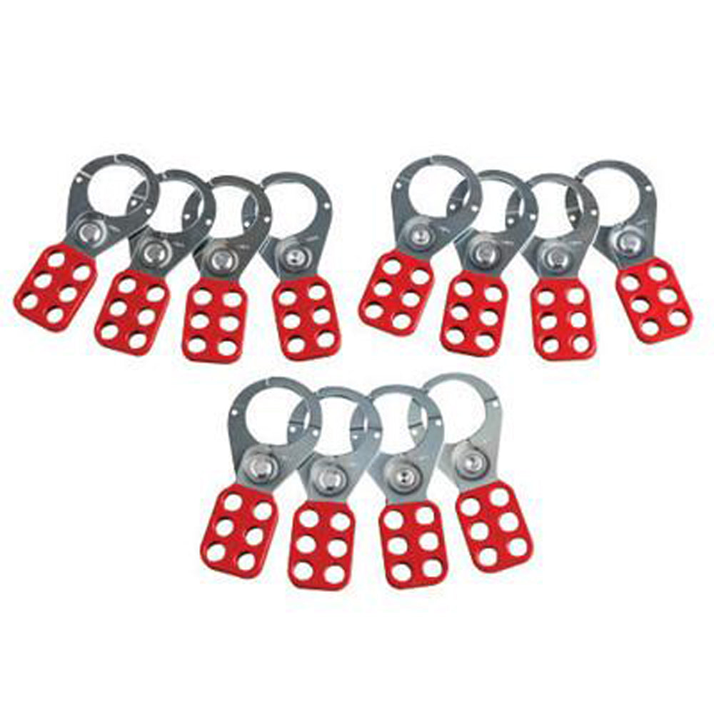 Brady Red Vinyl Coated High Tensile Steel Lockout Hasp With 1 1/2" Jaw-eSafety Supplies, Inc