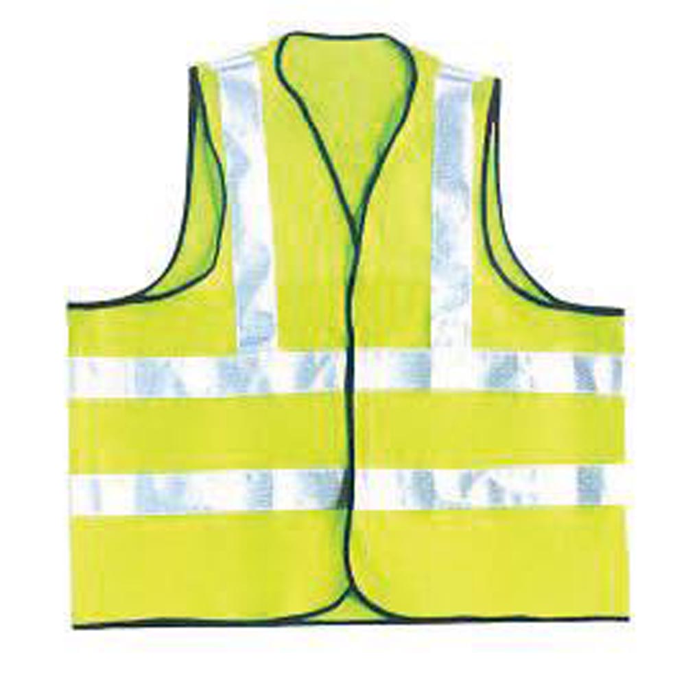 OccuNomix 3X Hi-Viz Yellow OccuLux Premium Light Weight Solid Cool Polyester Tricot Class 2 Dual Stripe Full Sleeveless Traffic Vest With Front Hook And Loop Closure And-eSafety Supplies, Inc