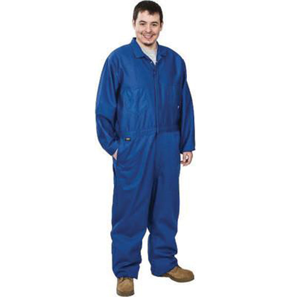 Stanco Medium Royal Blue 9 Ounce Indura Cotton Flame Resistant Coverall With Front Zipper Closure And Elastic Waistband-eSafety Supplies, Inc
