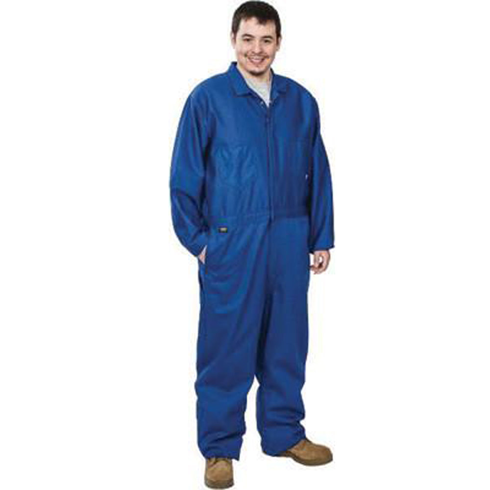Stanco X-Large Royal Blue 9 Ounce Indura Cotton Flame Resistant Coverall With Front Zipper Closure And Elastic Waistband