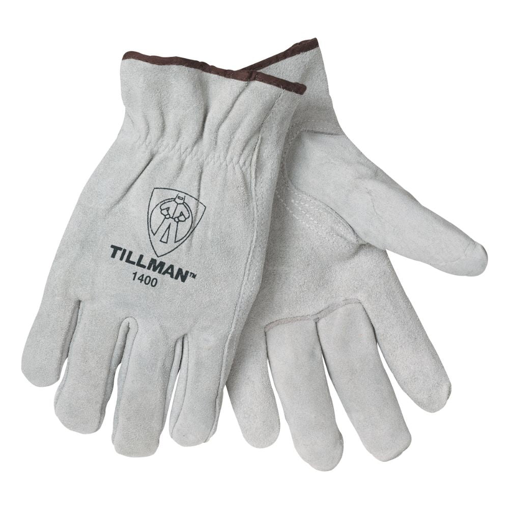 Tillman Pearl White Standard Split Grain Cowhide Leather Unlined Drivers Gloves-eSafety Supplies, Inc