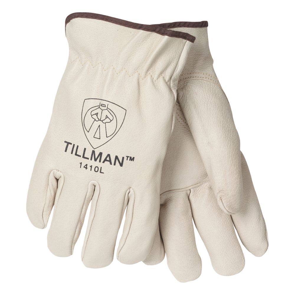Tillman Pearl White Premium Top Grain Leather Unlined Drivers Gloves-eSafety Supplies, Inc