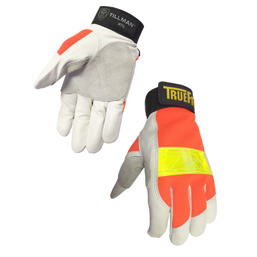Tillman TrueFit Goatskin And Spandex Full Finger Mechanics Gloves With Elastic/Hook And Loop Cuff-eSafety Supplies, Inc