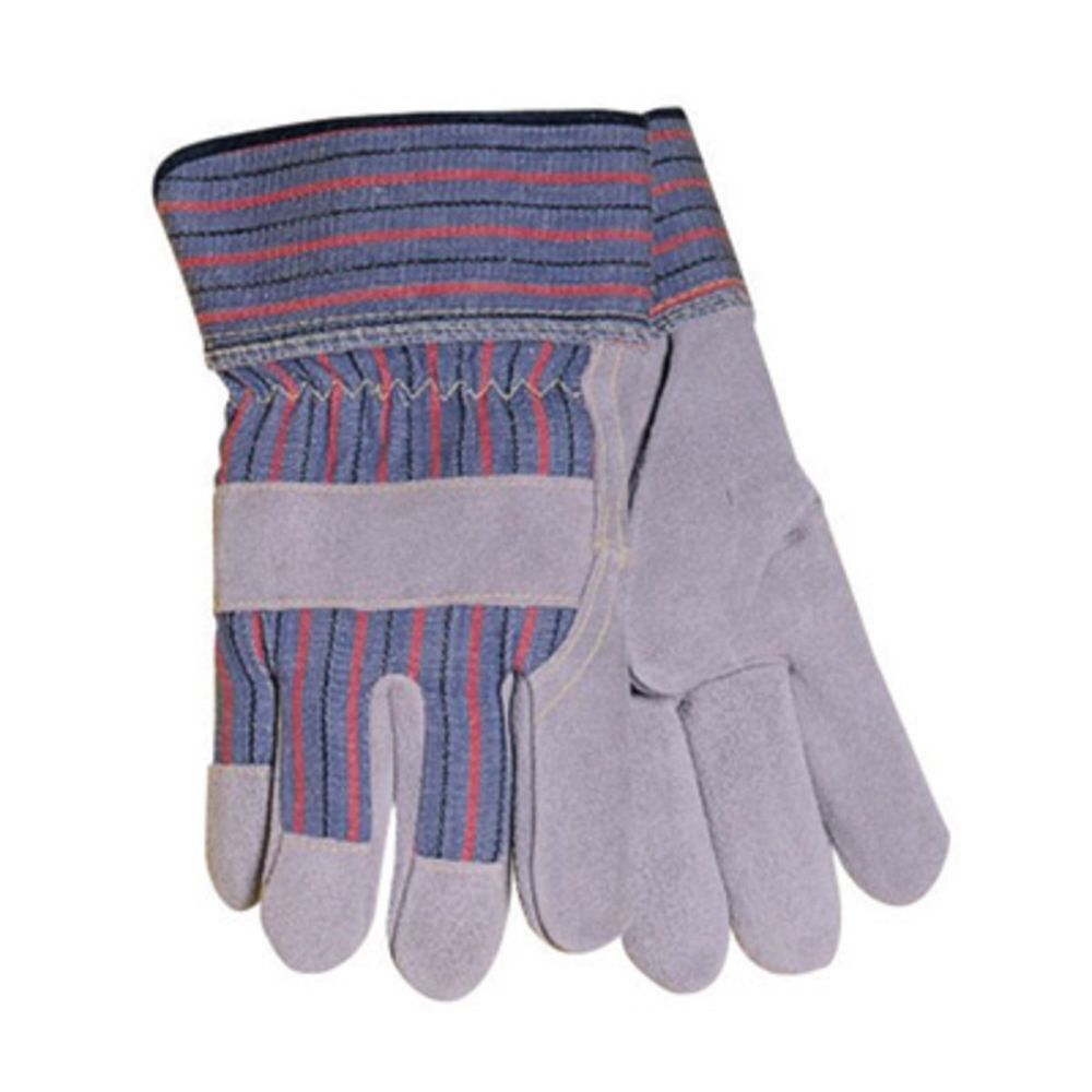 Tillman Large Blue, Red And Gray Side Split Cowhide Double Leather Palm Gloves With DuPont Kevlar Stitching-eSafety Supplies, Inc