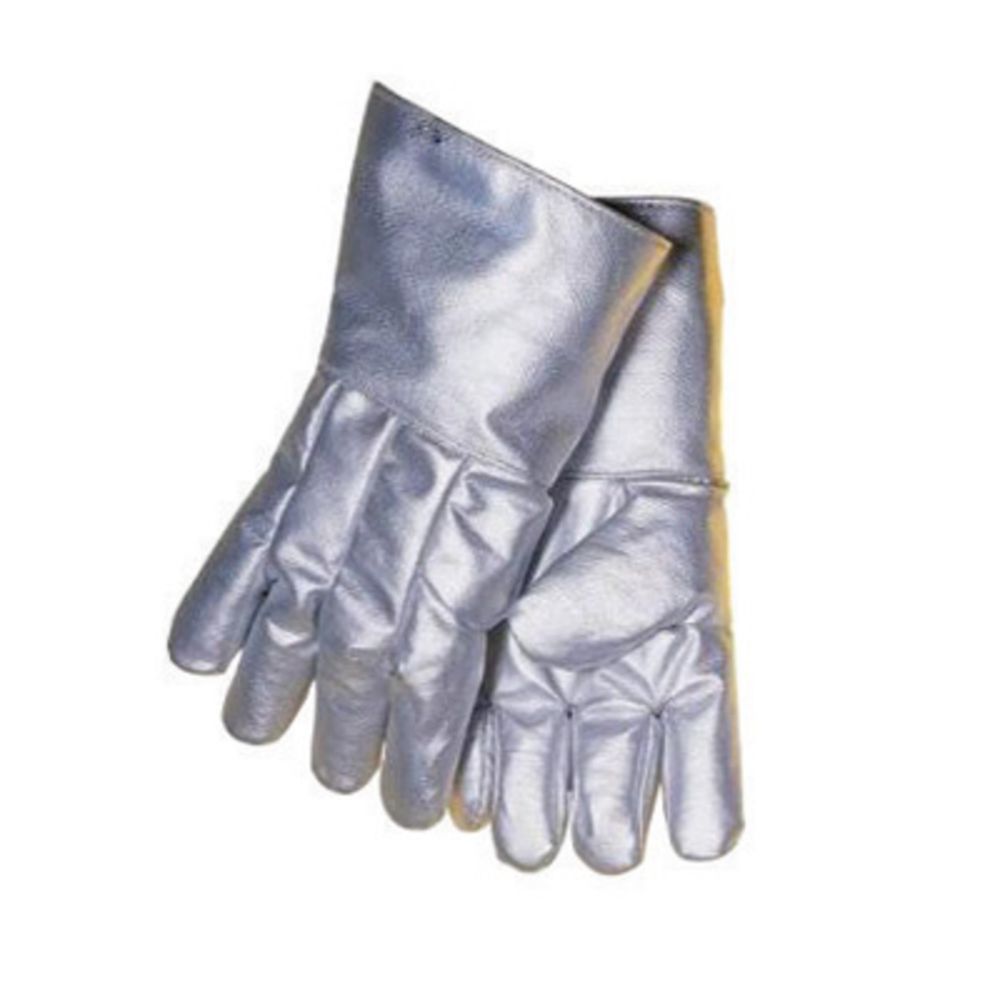 Tillman X-Large 14" Silver Aluminized Carbon Kevlar Double Wool Lined High Heat Resistant Gloves Gauntlet Cuff