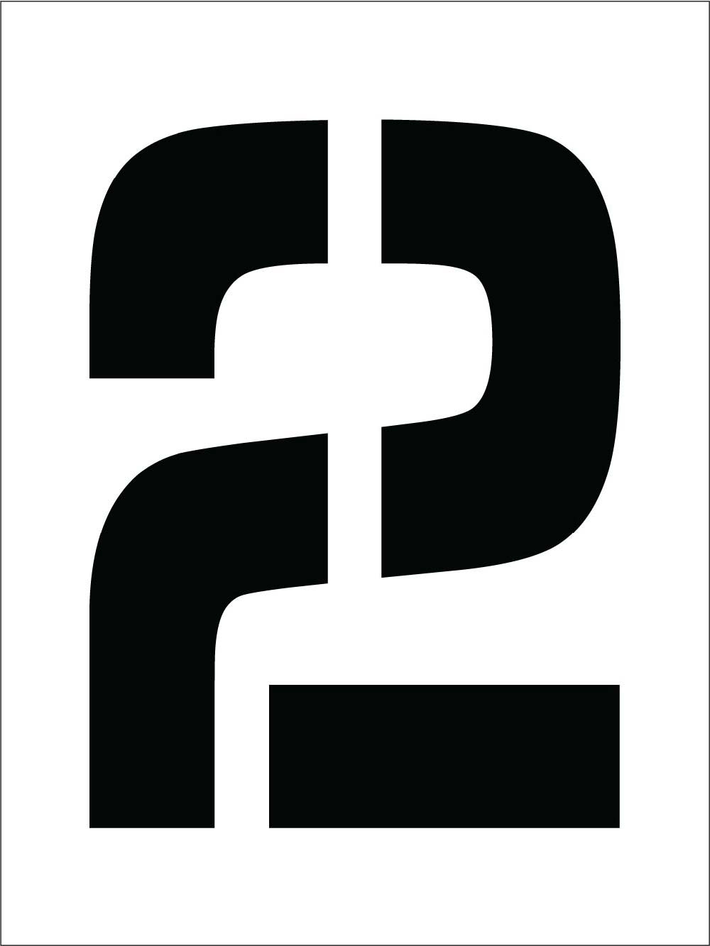 Individual Character Stencil 12" Number Set-eSafety Supplies, Inc