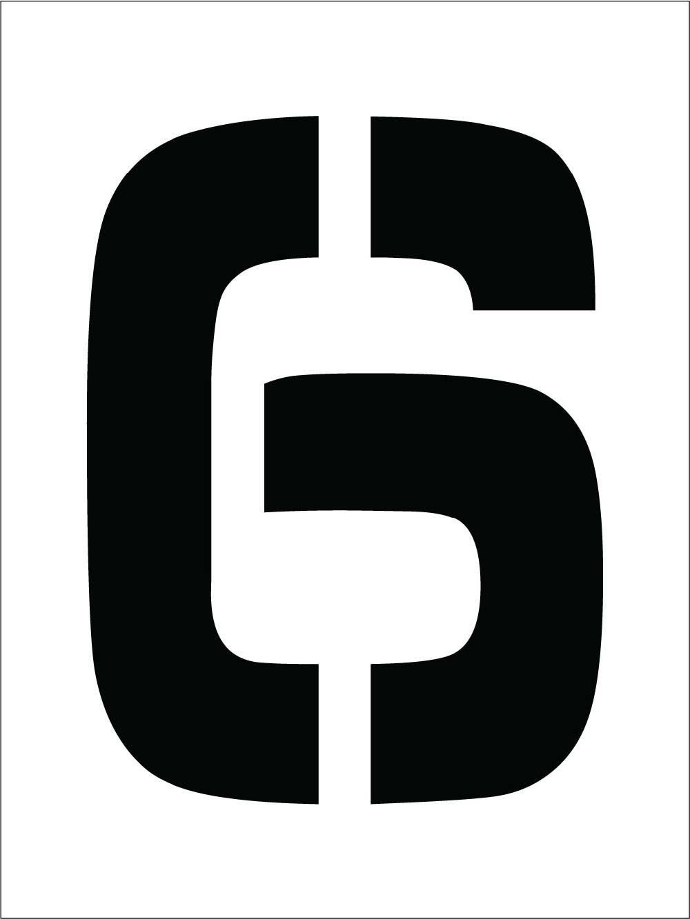 Individual Character Stencil 12" Number Set-eSafety Supplies, Inc