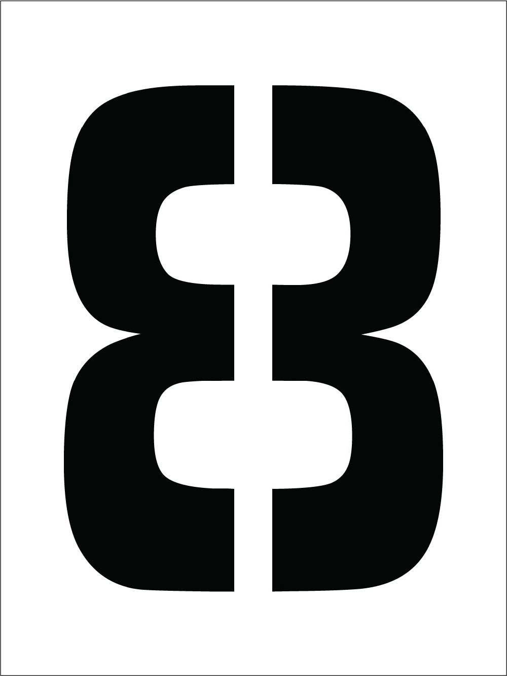 Individual Character Stencil 12" Number Set-eSafety Supplies, Inc
