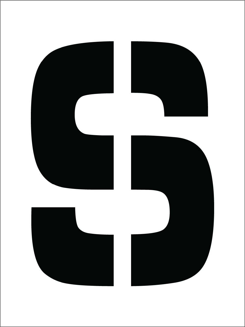Individual Character Stencil 12" Number Set-eSafety Supplies, Inc