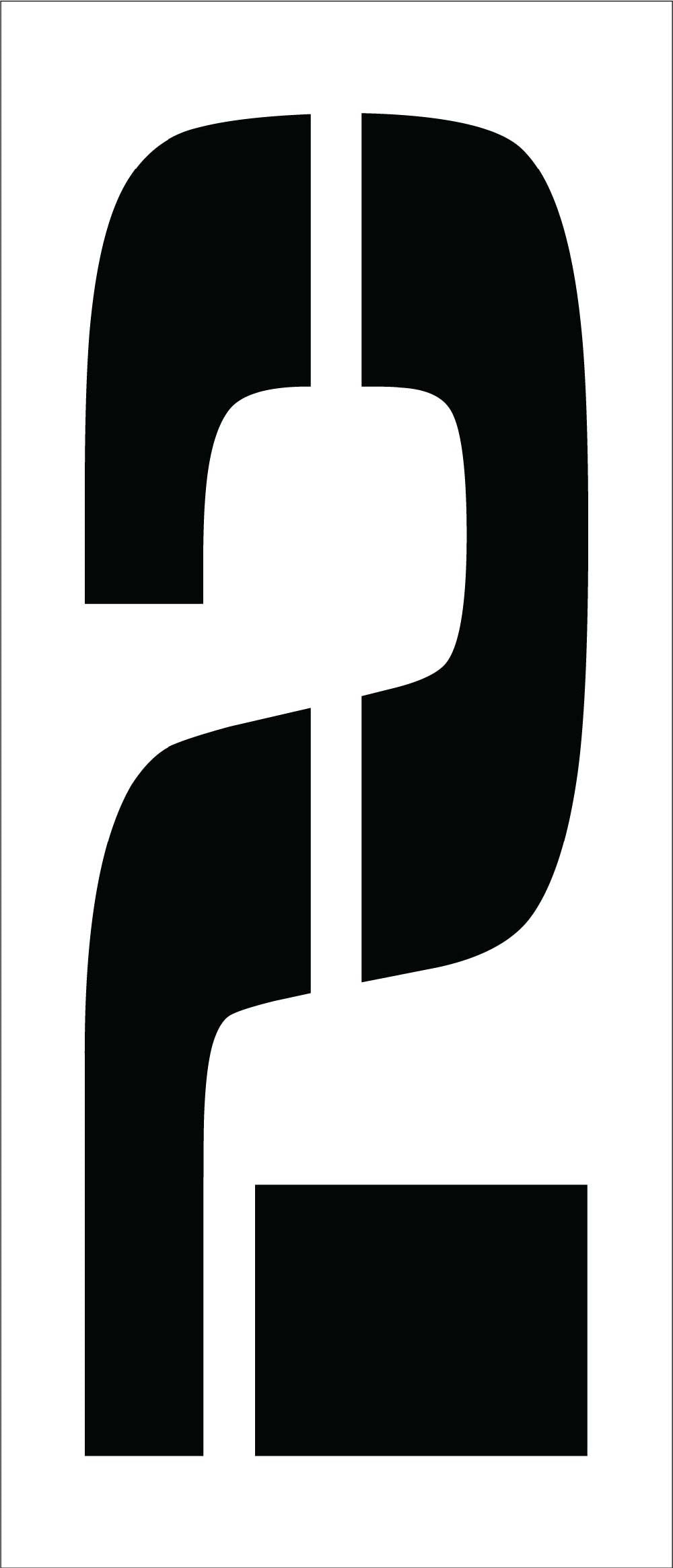 Individual Character Stencil 24" Number Set-eSafety Supplies, Inc