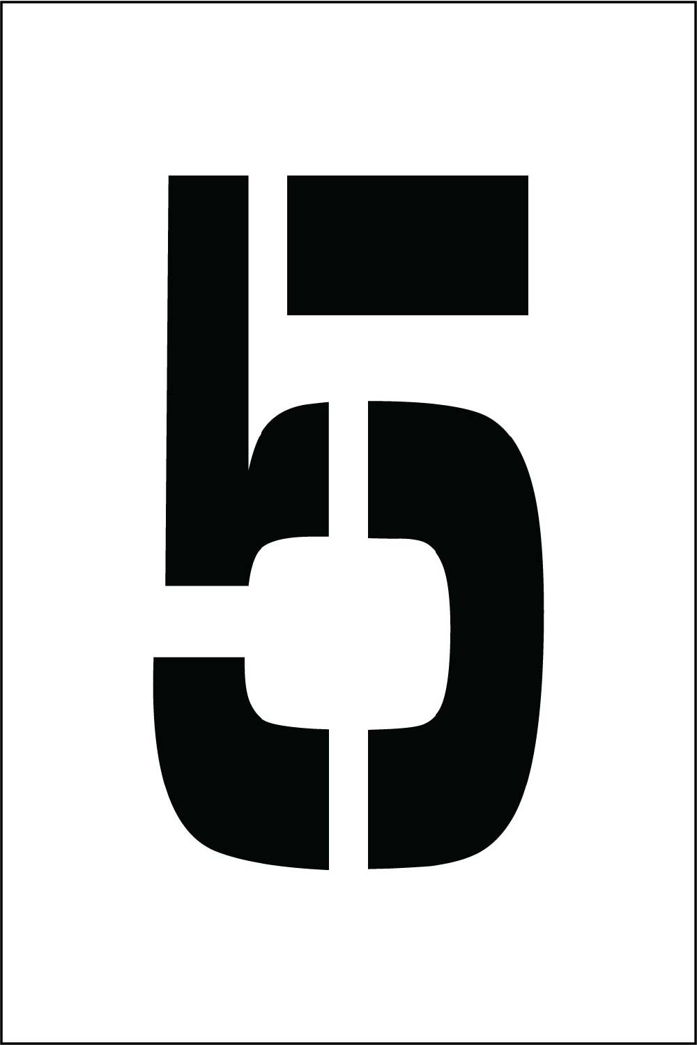 Individual Character Stencil 4" Number Set-eSafety Supplies, Inc