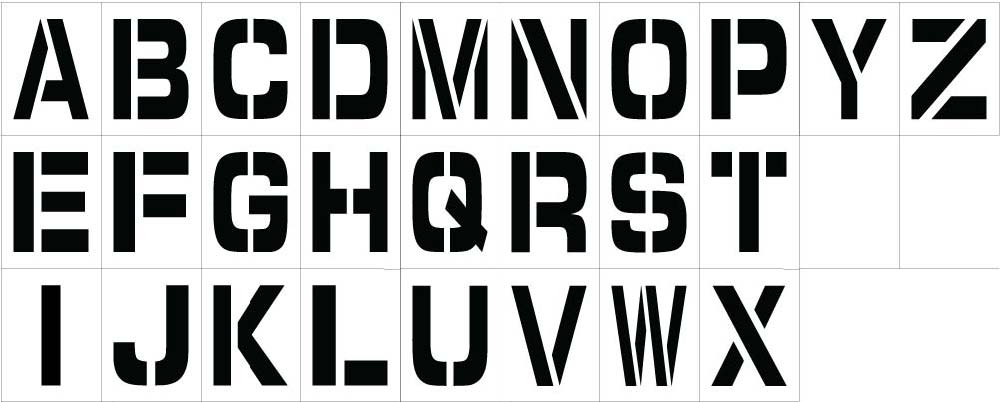 Individual Character Stencil 12" Letter Set - Pack of 28-eSafety Supplies, Inc