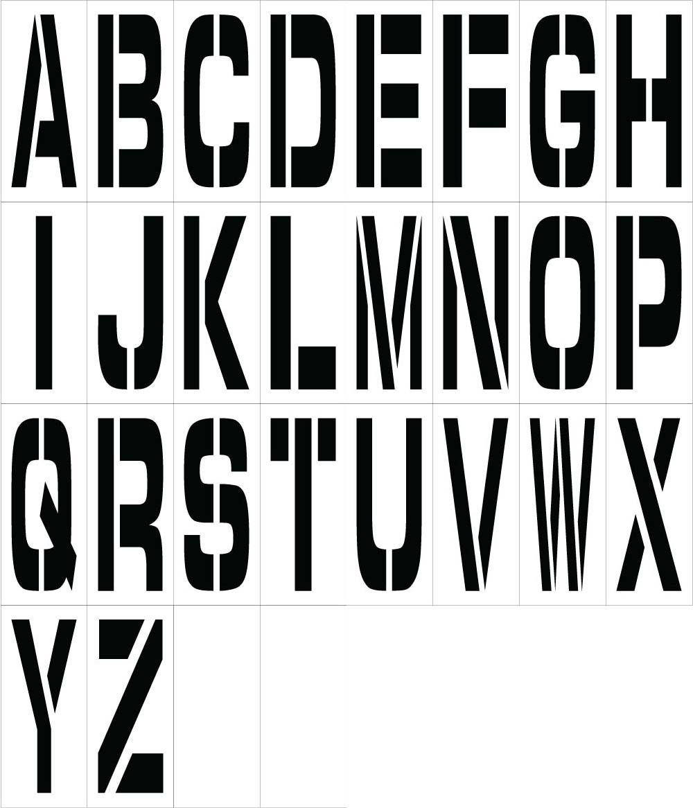 Individual Character Stencil 24" Letter Set - Pack of 28-eSafety Supplies, Inc
