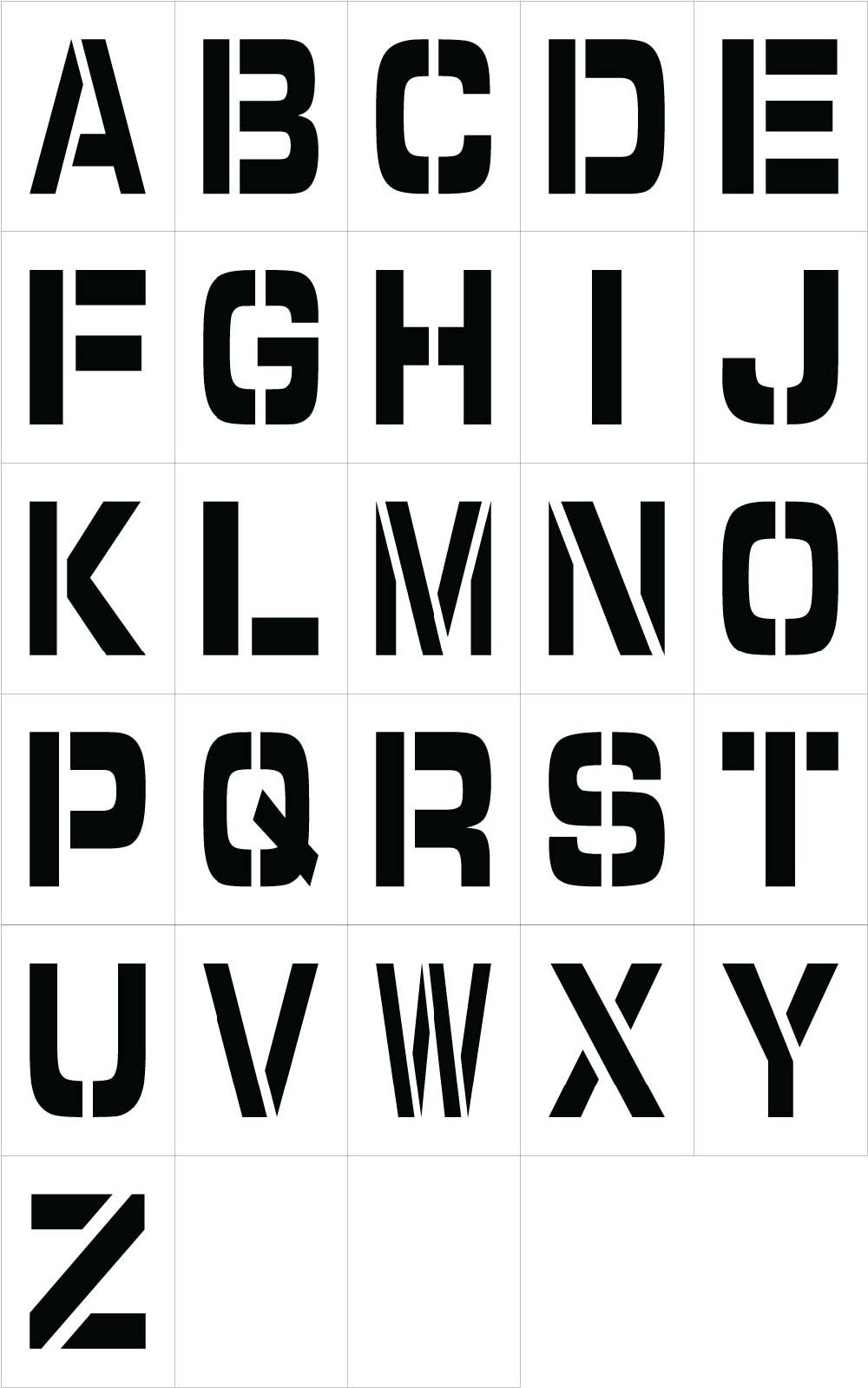 Individual Character Stencil 8" Letter Set - Pack of 28-eSafety Supplies, Inc