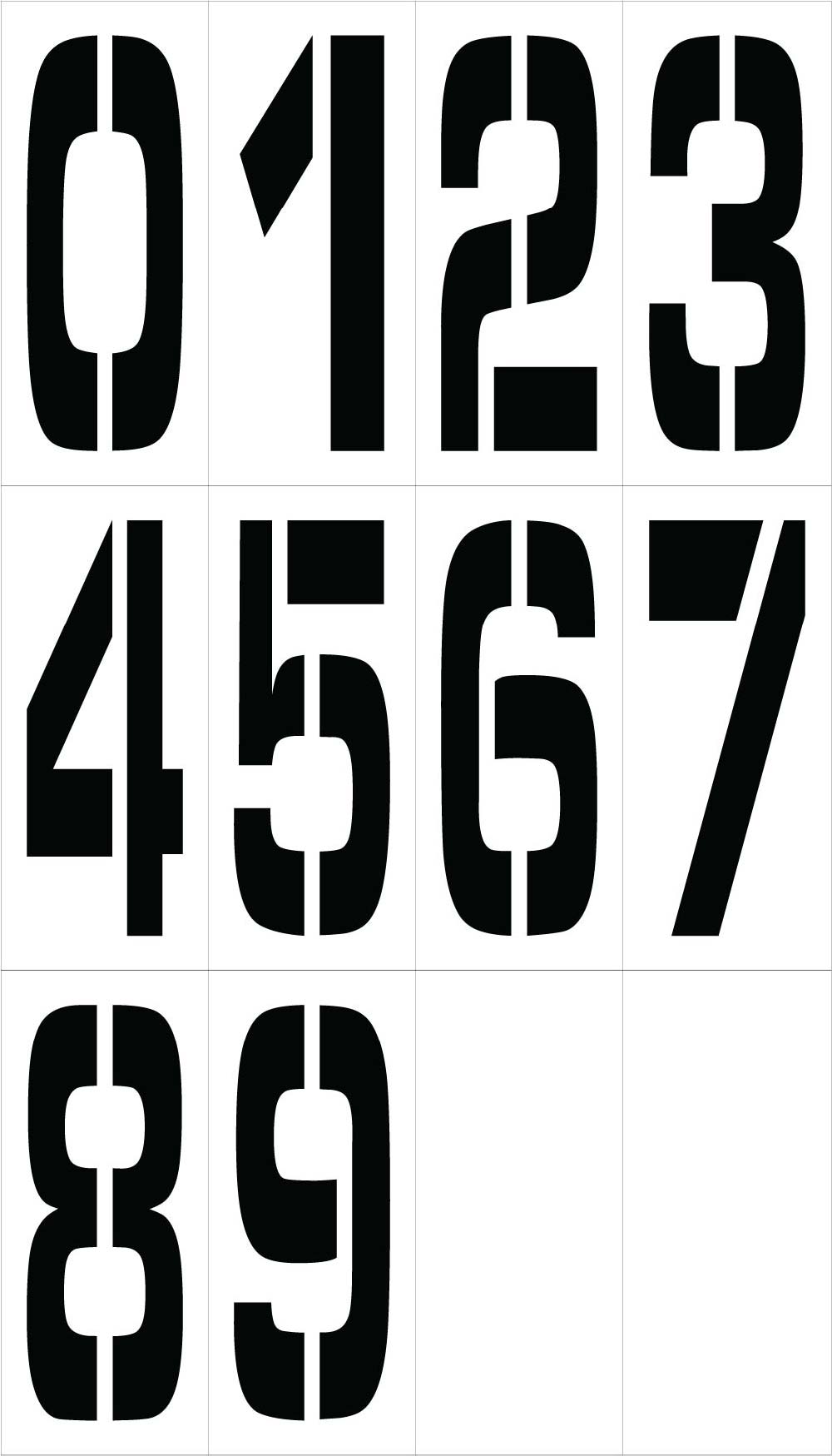 Individual Character Stencil Number Set 24" - 12 Pack-eSafety Supplies, Inc