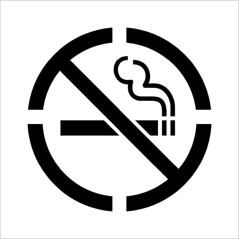 No Smoking Symbol Plant Marking Stencil-eSafety Supplies, Inc