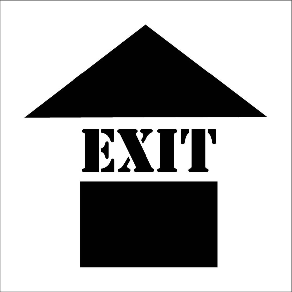 Exit With Up Arrow Plant Marking Stencil-eSafety Supplies, Inc