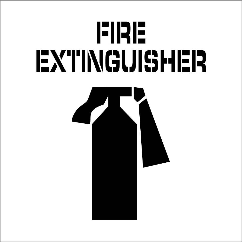 Fire Extinguisher Plant Marking Stencil-eSafety Supplies, Inc