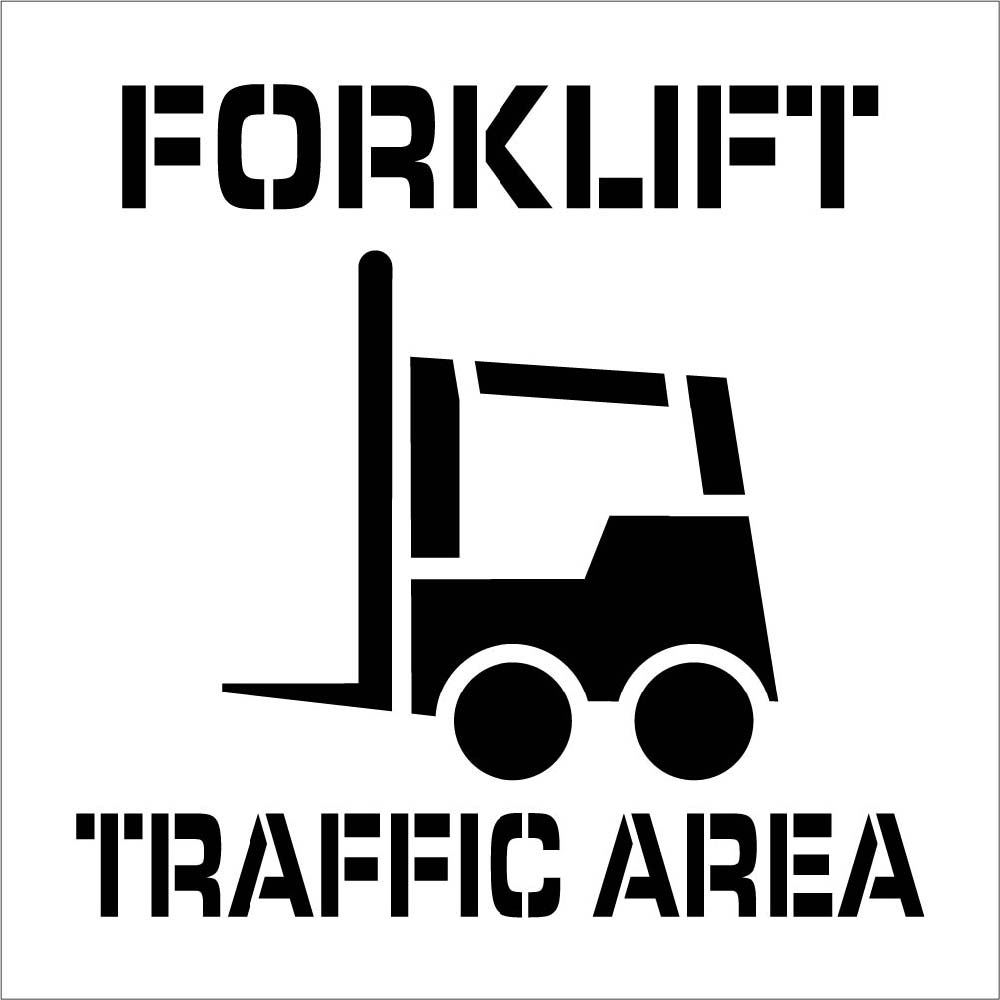 Forklift Traffic Area Plant Marking Stencil-eSafety Supplies, Inc