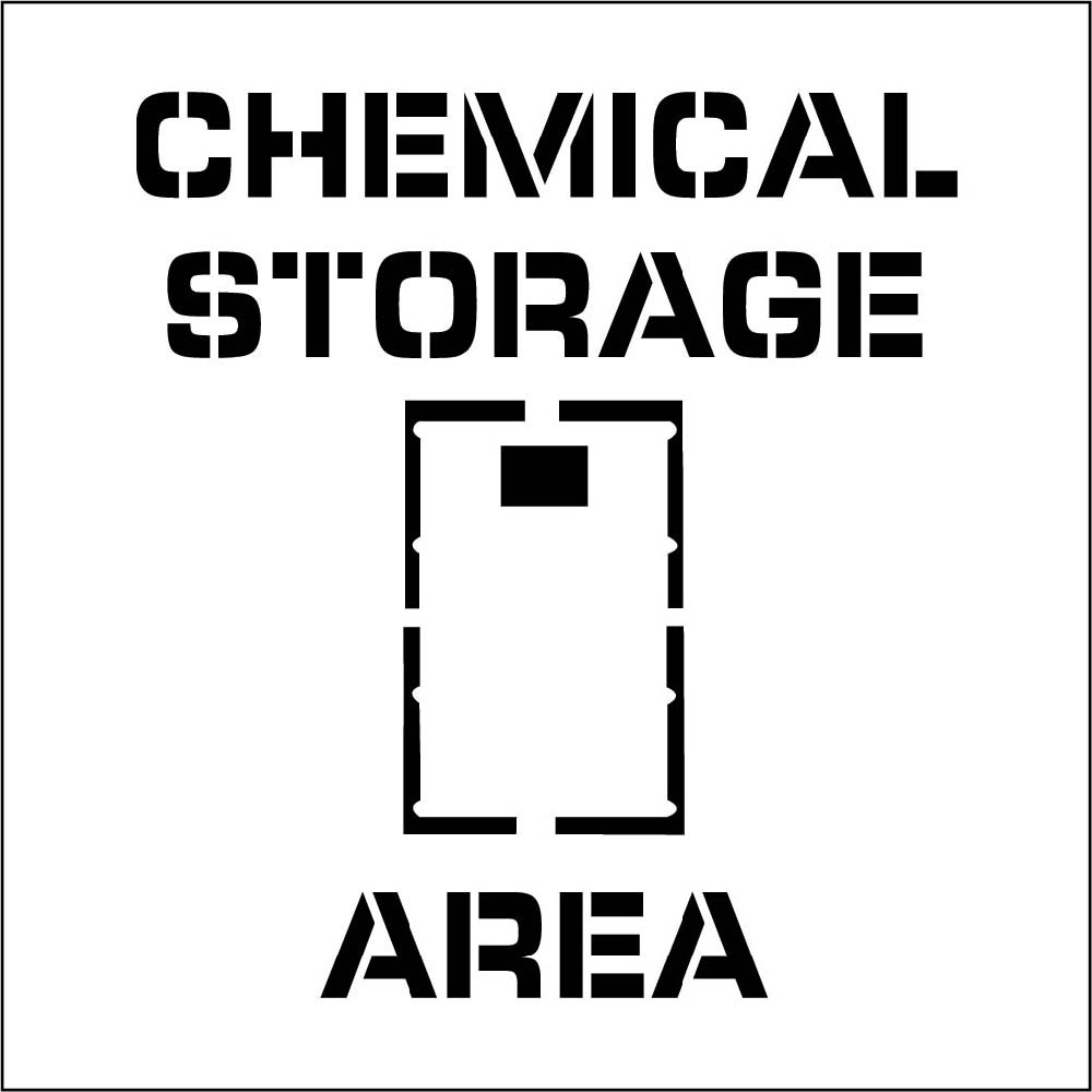 Chemical Storage Area Plant Marking Stencil-eSafety Supplies, Inc