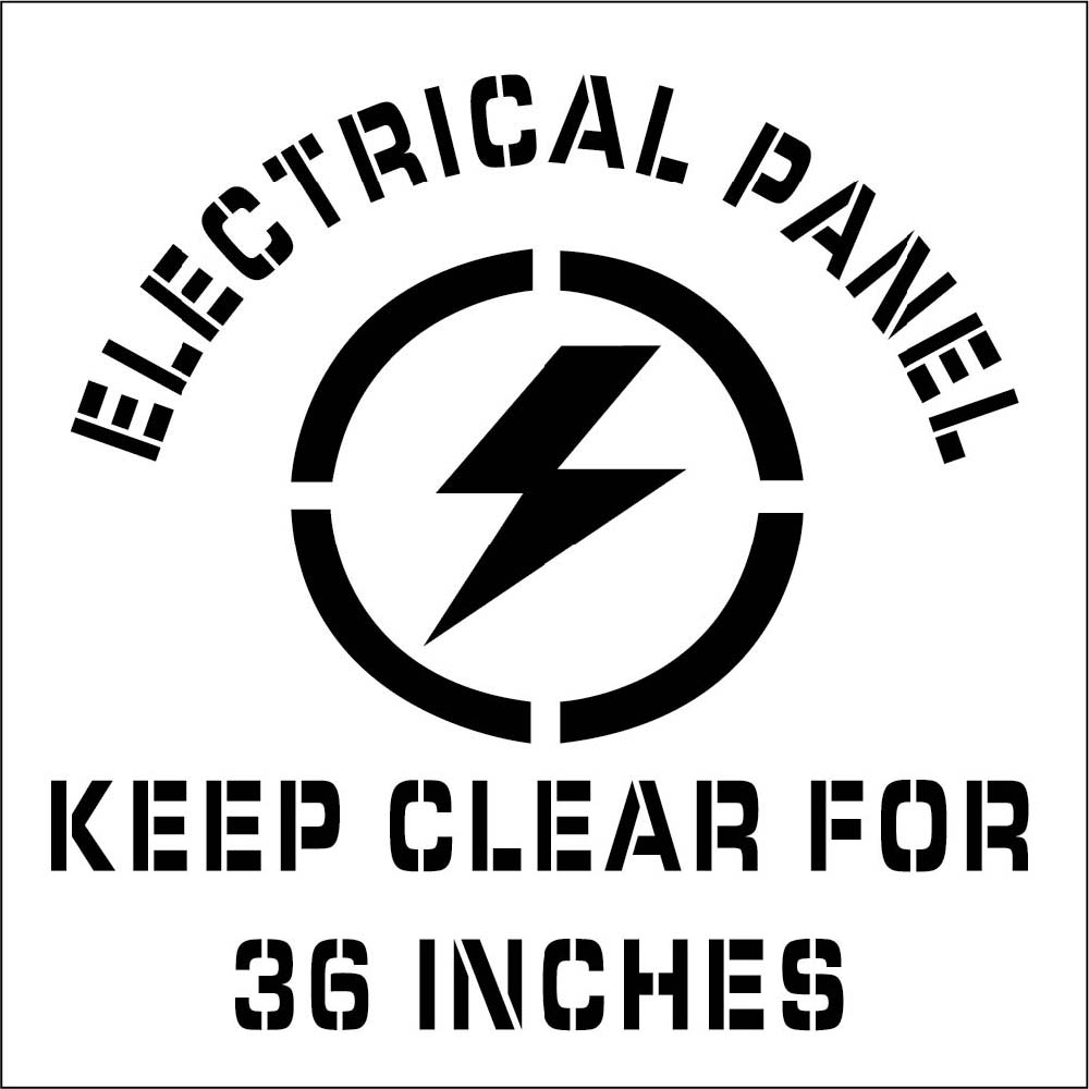 Electrical Panel Keep Clear Plant Marking Stencil-eSafety Supplies, Inc