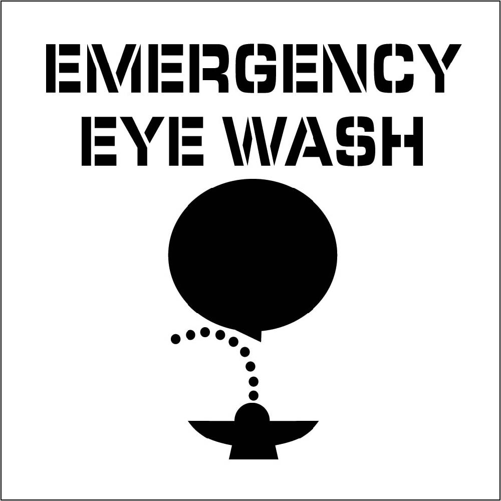 Emergency Eye Wash Plant Marking Stencil-eSafety Supplies, Inc