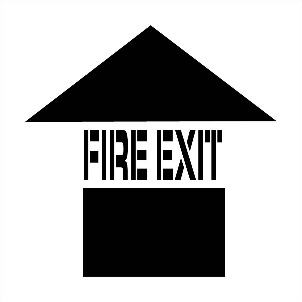 Fire Exit Plant Marking Stencil-eSafety Supplies, Inc