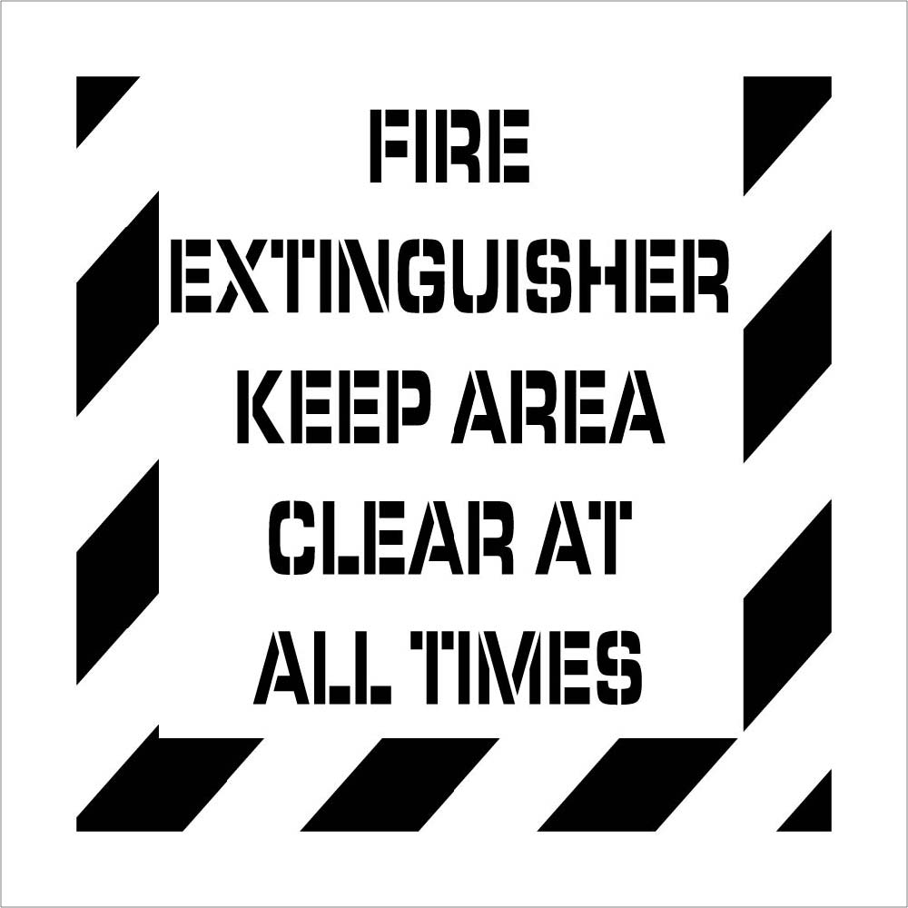 Fire Extinguisher Plant Marking Stencil-eSafety Supplies, Inc