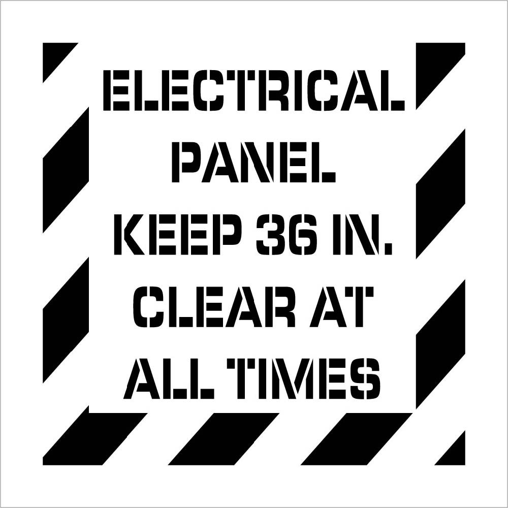 Electrical Panel Keep Clear Plant Marking Stencil-eSafety Supplies, Inc