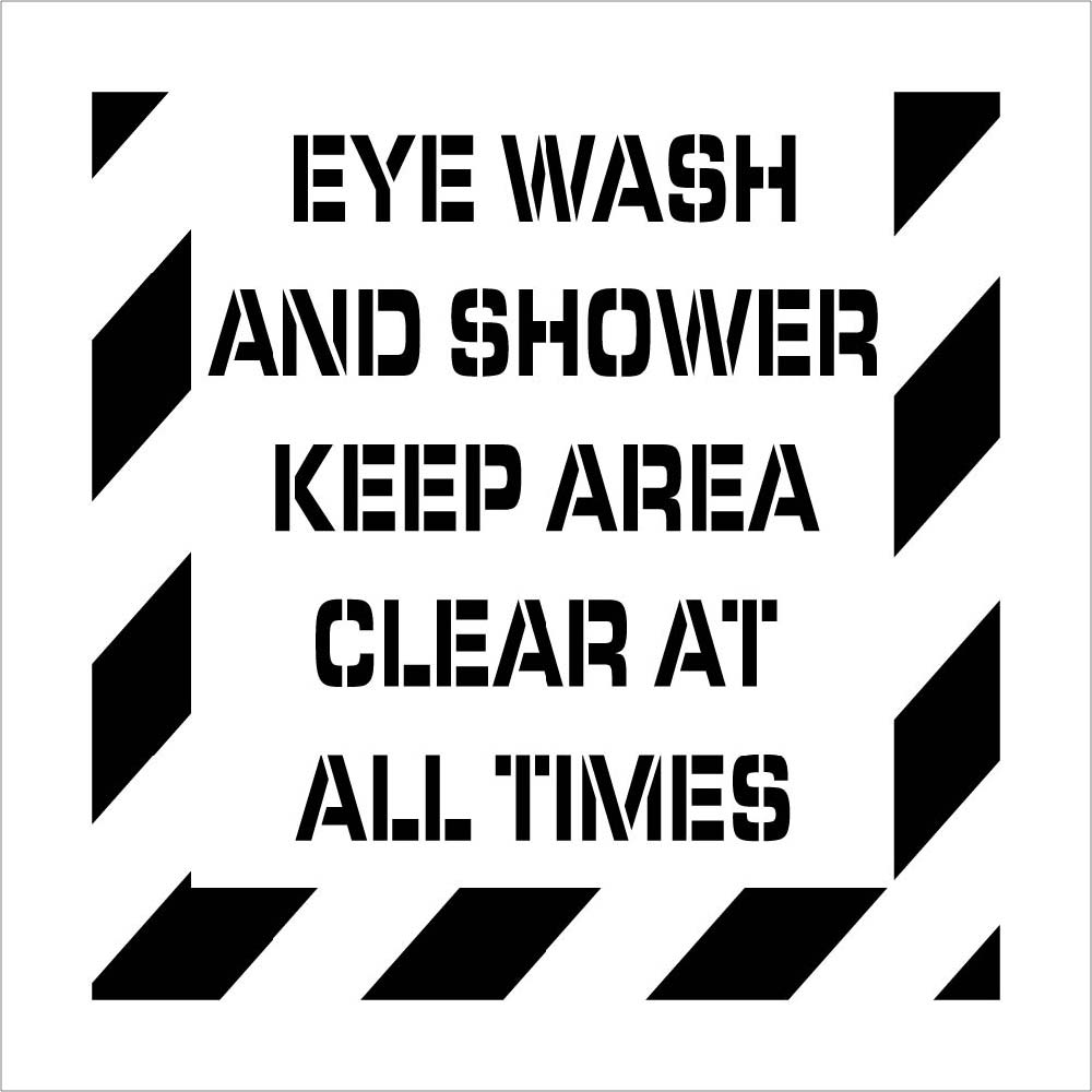 Eye Wash And Shower Plant Marking Stencil-eSafety Supplies, Inc