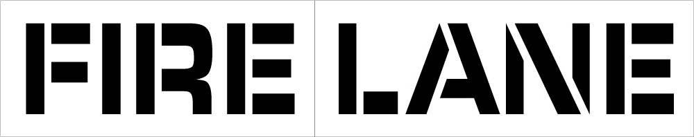 Fire Lane Parking Lot Stencil-eSafety Supplies, Inc