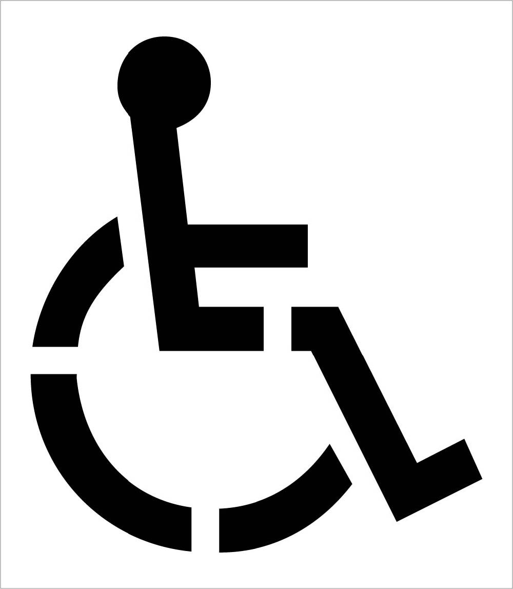 Handicap Symbol Parking Lot Stencil-eSafety Supplies, Inc