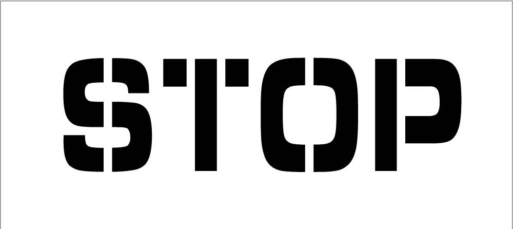 Stop Parking Lot Stencil-eSafety Supplies, Inc