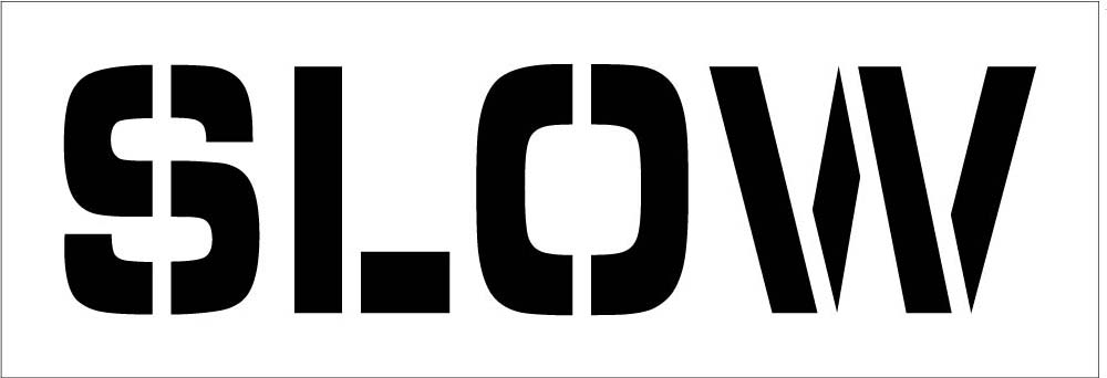 Slow Parking Lot Stencil-eSafety Supplies, Inc