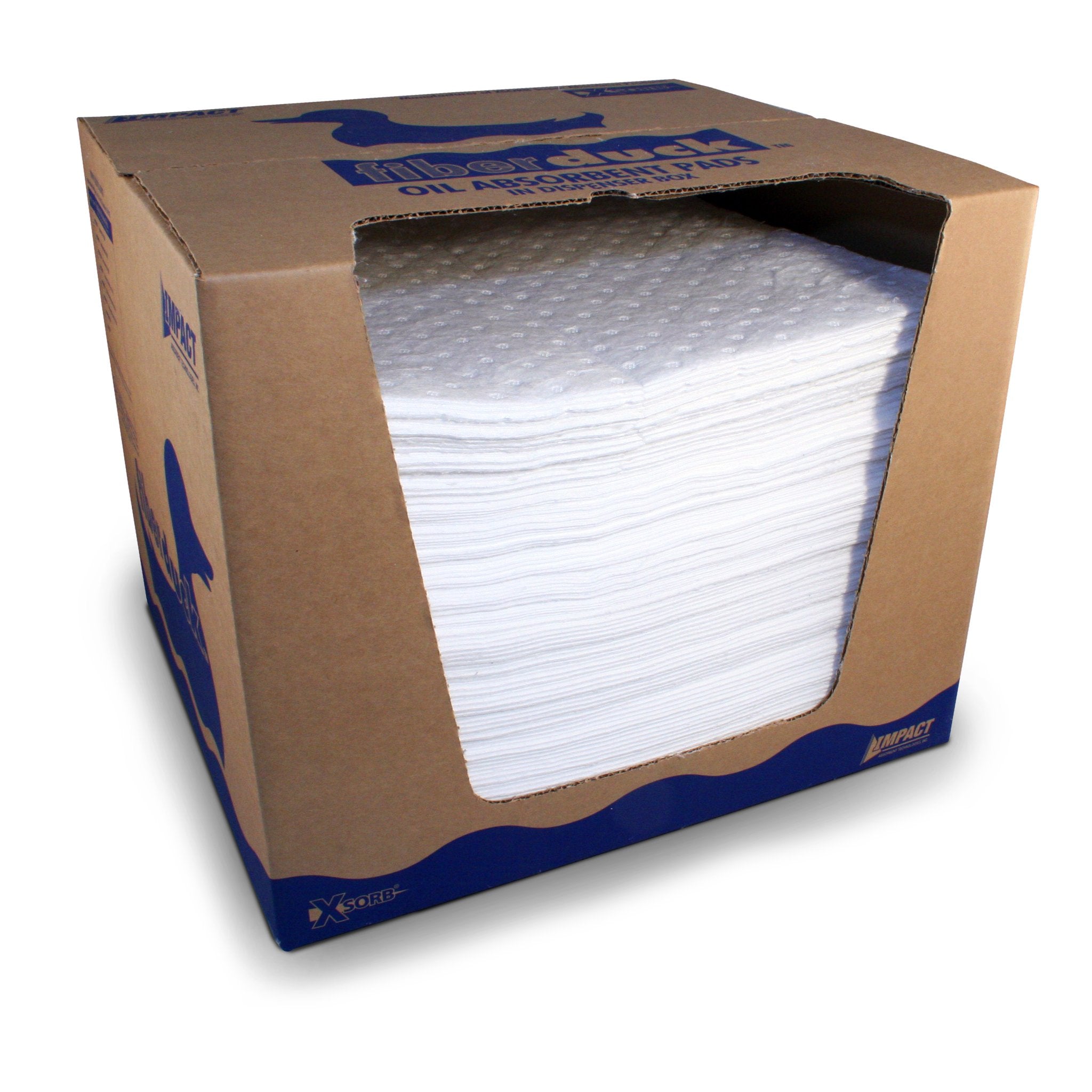 FiberDuck Oil Absorbent Pads in Dispenser Box - 200/BOX-eSafety Supplies, Inc