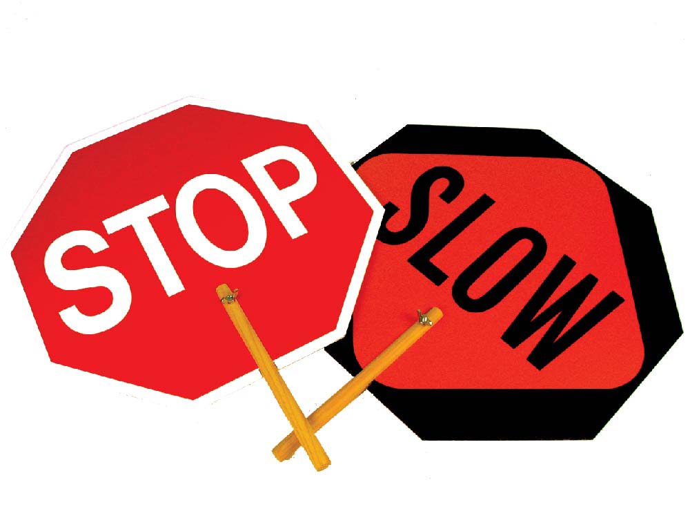 Safe-T-Paddle Stop/Slow Sign-eSafety Supplies, Inc