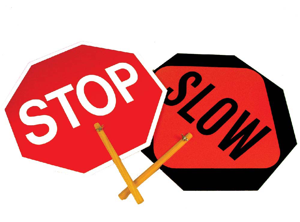Aluminum Safe-T-Paddle Stop/Slow Sign-eSafety Supplies, Inc