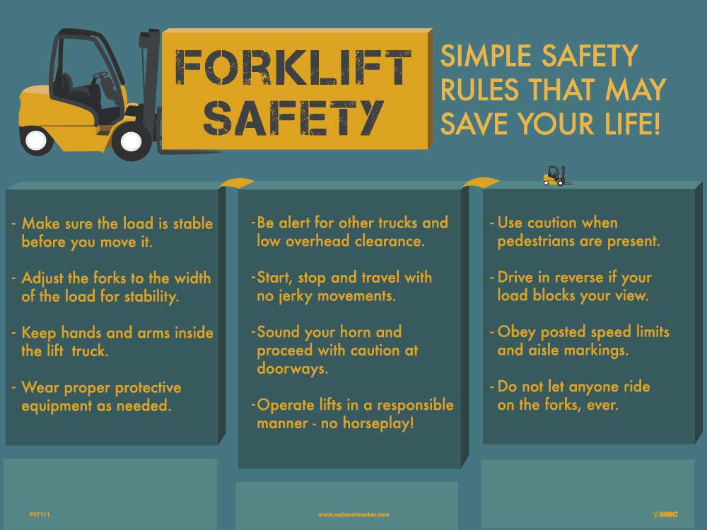 Forklift Safety Poster-eSafety Supplies, Inc