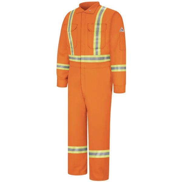 Bulwark Men's Premium Long Coverall With Csa Compliant Reflective Trim - Excel Fr Comfortouch-eSafety Supplies, Inc